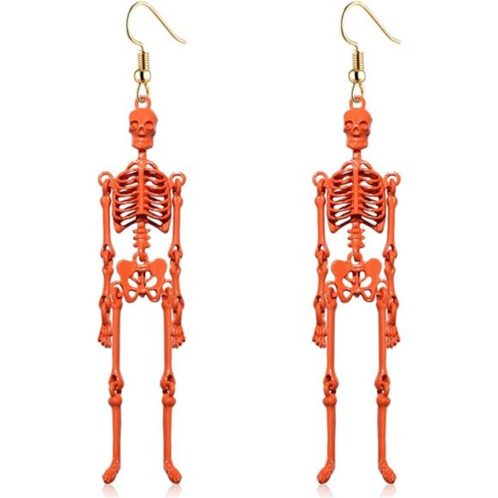 ♥ Halloween Skeleton Earrings | Spooky Dangle Drop Jewelry